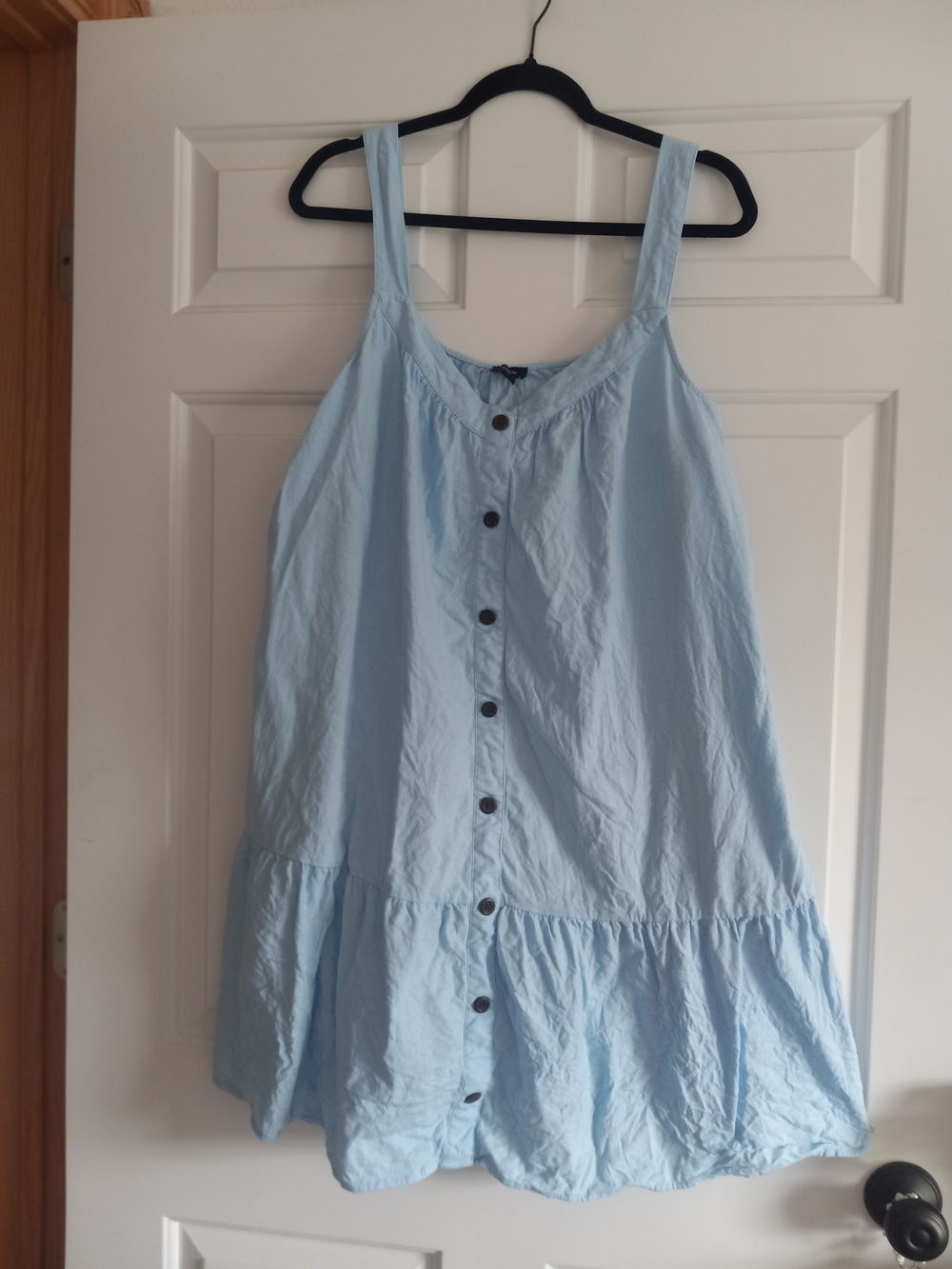 J. Crew Light Blue Button-Front LINEN Dress..CUTE!
